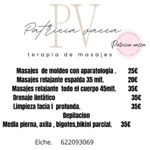 Terapia de masajes – Patricia Vacca