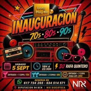 Nueva temporada Tardeos Long Play 80 NIX Barcelona 🎉
