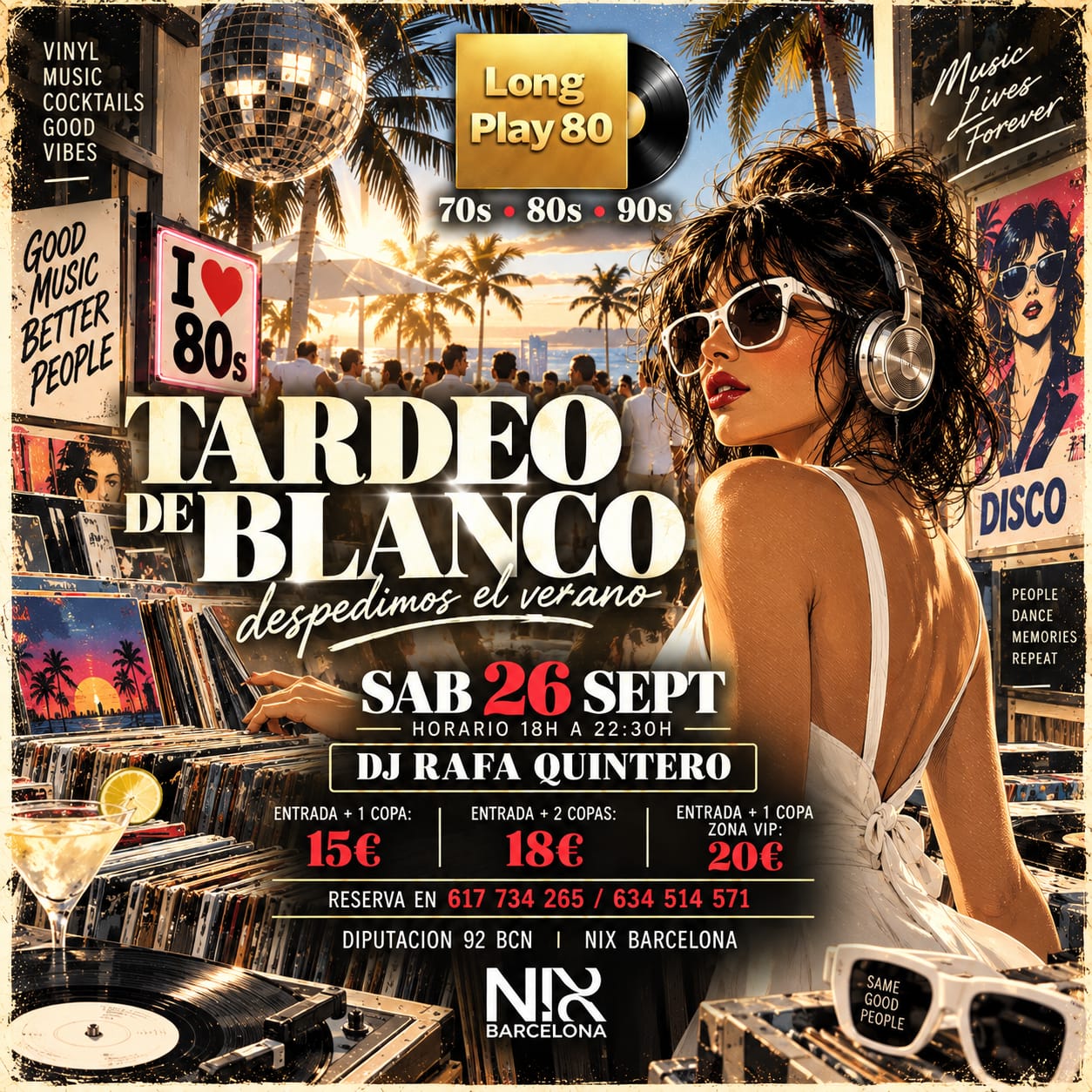 Tardeo de blanco Long Play 80 en NIX Barcelona 🎉 - Imagen 2