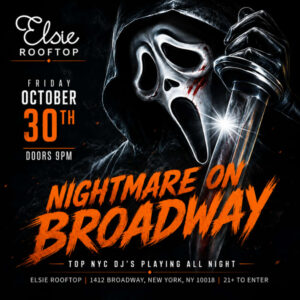 Nightmare On Broadway- La fiesta de Halloween más importante de Nueva York en Elsie Rooftop