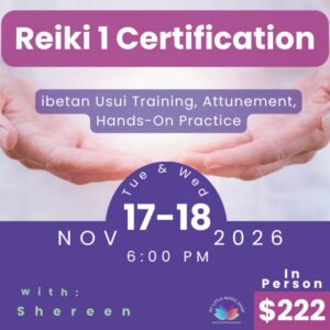 Reiki 1 Certification (Tibetan Usui)