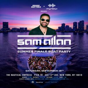 House Music Boat Party: SAM ALLAN – Congregation Summer Yacht Par