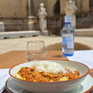 Pasta del día con vistas a la Almudena