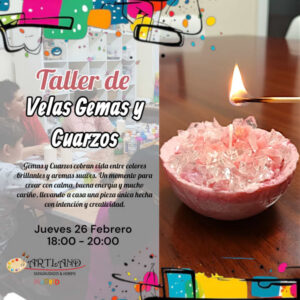 Taller de Velas Tipo Gemas y Cuarzos