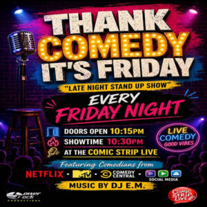 »Gracias al jueves de comedia» – Espectáculo de stand up nocturno en el Comic Strip Live