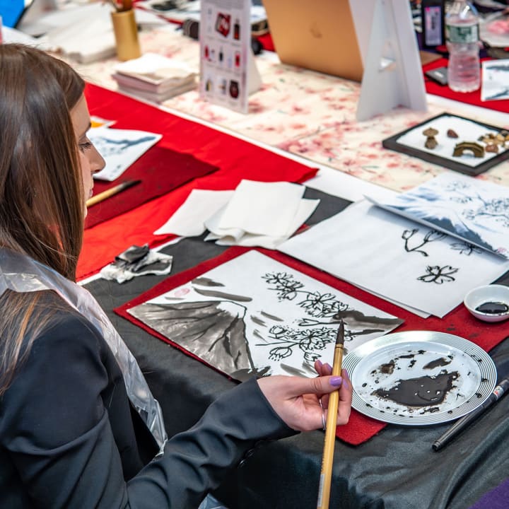 Clase de pintura con tinta japonesa - Imagen 11